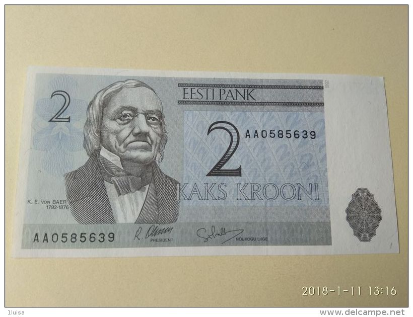 2 Kroon 1992 - Estonia