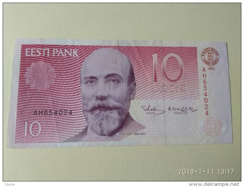 10 Kroon 1991 - Estonia