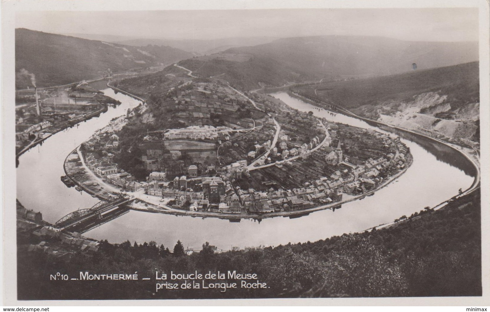 Carte Photo - La Boucle De La Meuse Prise De La Longue Roche - 1934 - Montherme