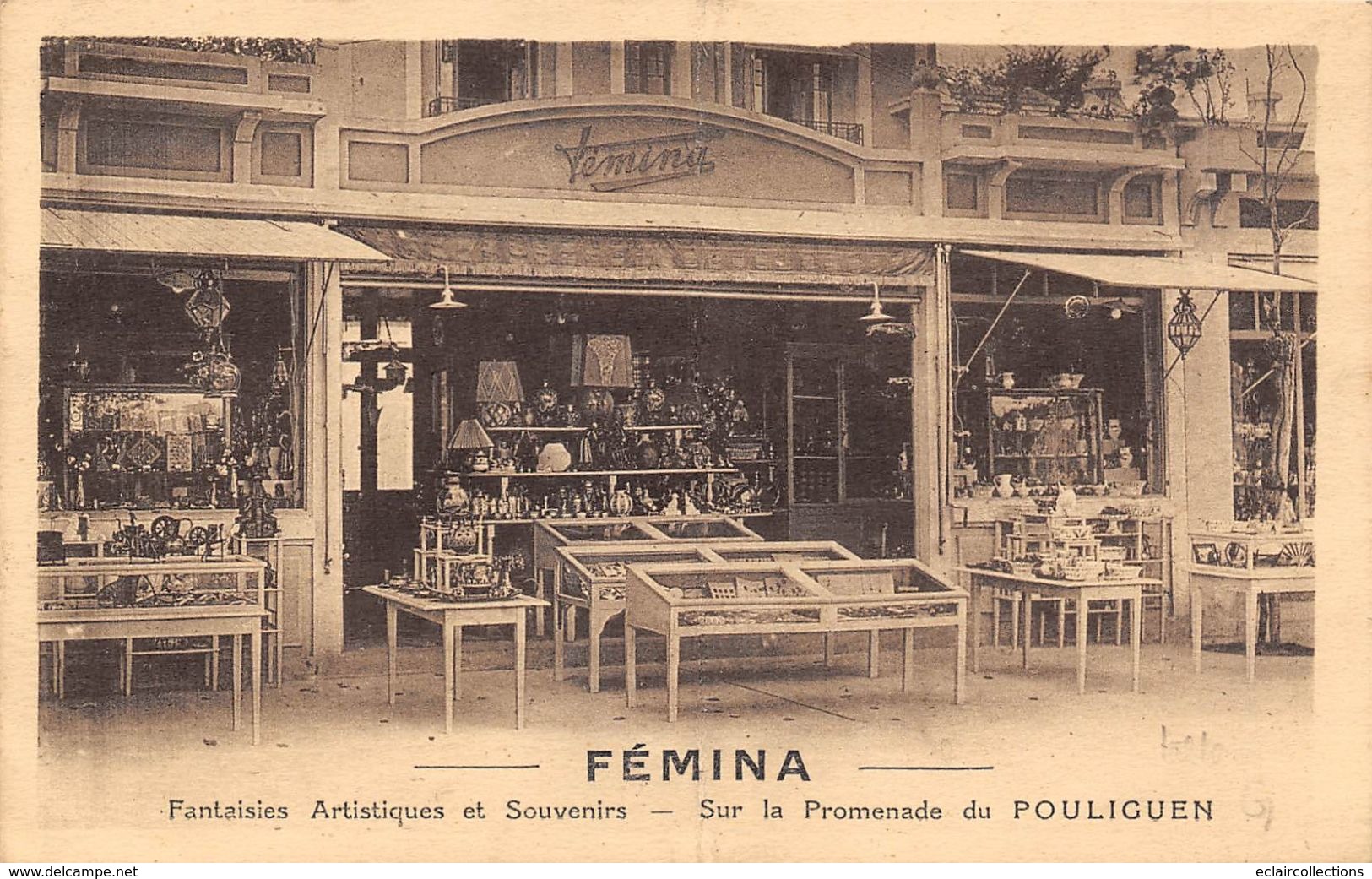 Le Pouliguen       44     Fémina    Boutique De Souvenirs    Porcelaine          (Pli Voir Scan ) - Le Pouliguen