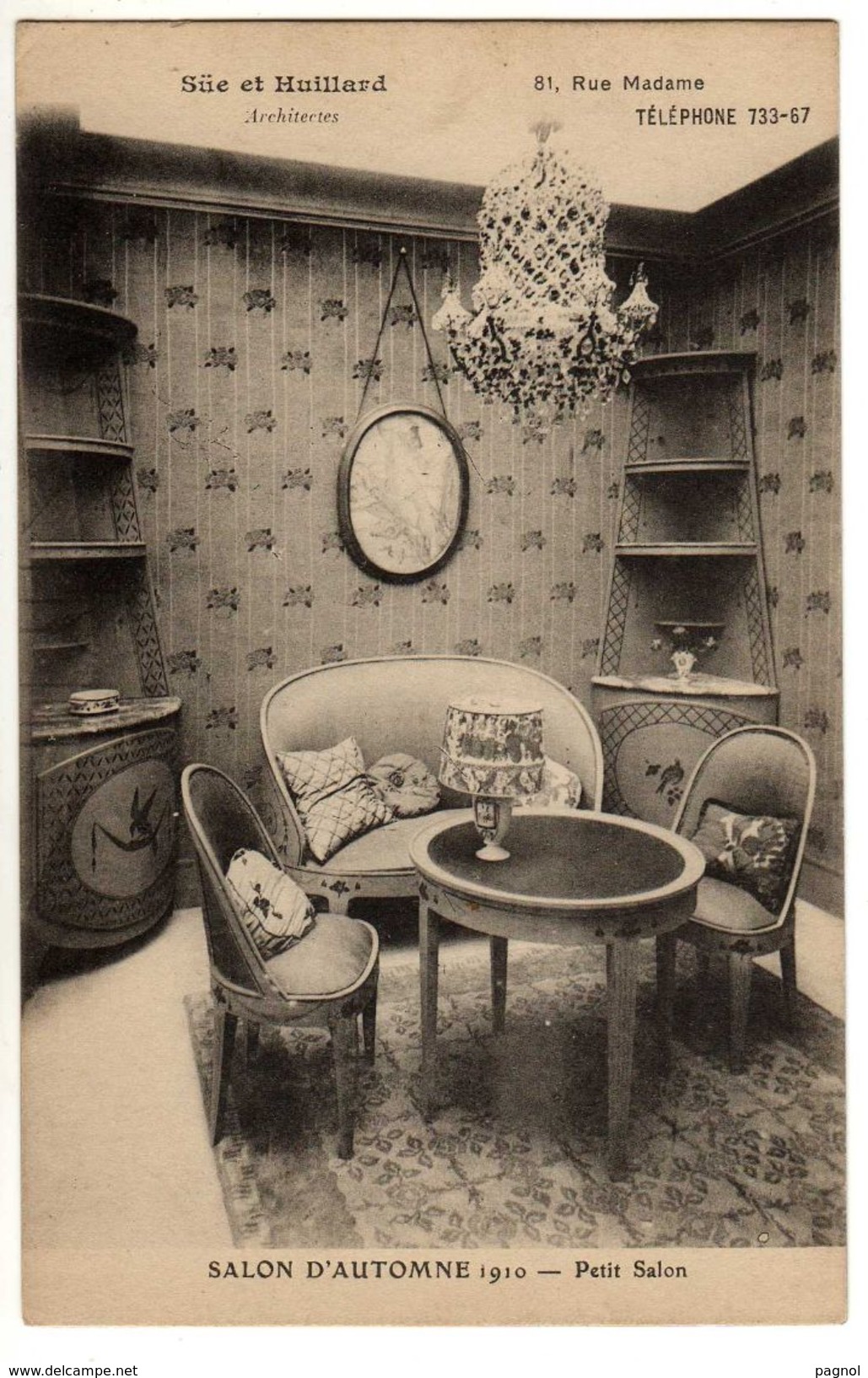 75 : Paris : Salon De Paris 1910 : Petit Salon : Architectes Süe Et Huillard - Mostre