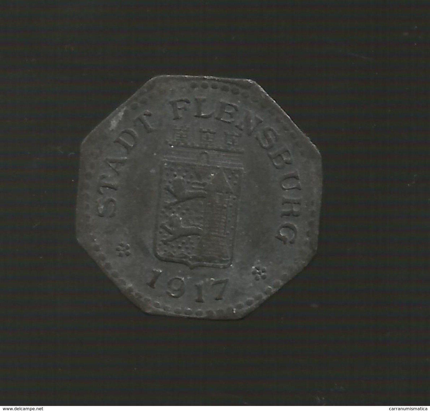 DEUTSCHLAND / GERMANY - NOTGELD - Stadt FLENSBURG - 10 Pfennig (1918) Zink / Zinc / Zinco - Notgeld