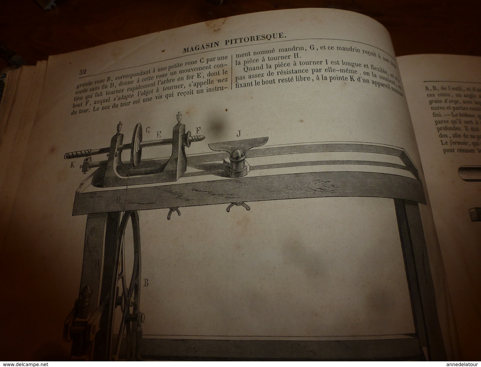 1853  MAGASIN PITTORESQUE  :L'ARTdu TOURNEUR (tournage);Villers,Andresselles,Tonquedec,Bruxelles;etc