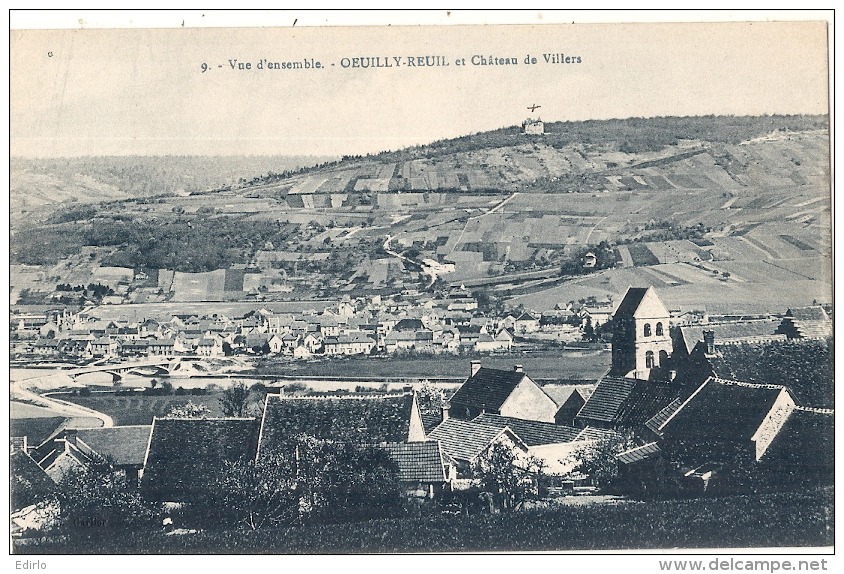 ***  51  *** Vue D'ensemble OEUILLY REUIL  Et Château De Villers - écrite TTB - Autres & Non Classés