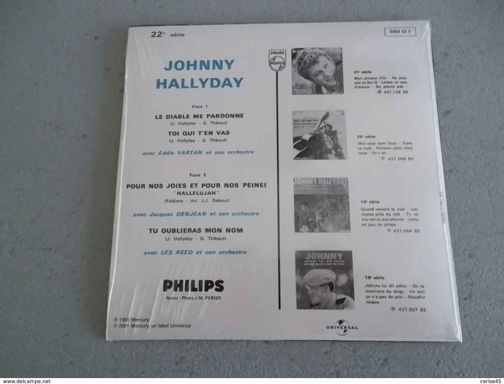 CD 4 TITRES JOHNNY HALLYDAY - Other - French Music