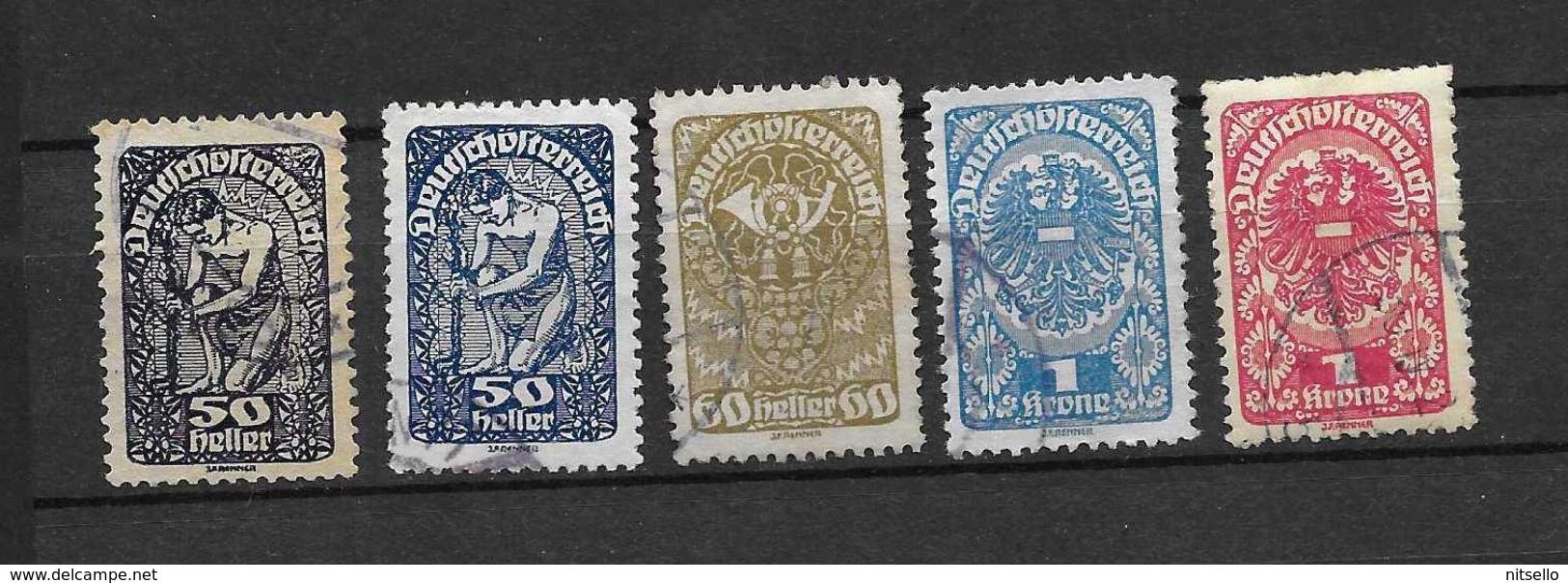 LOTE 1558  ///  AUSTRIA  1919   YVERT Nº: 202/205 - Used Stamps