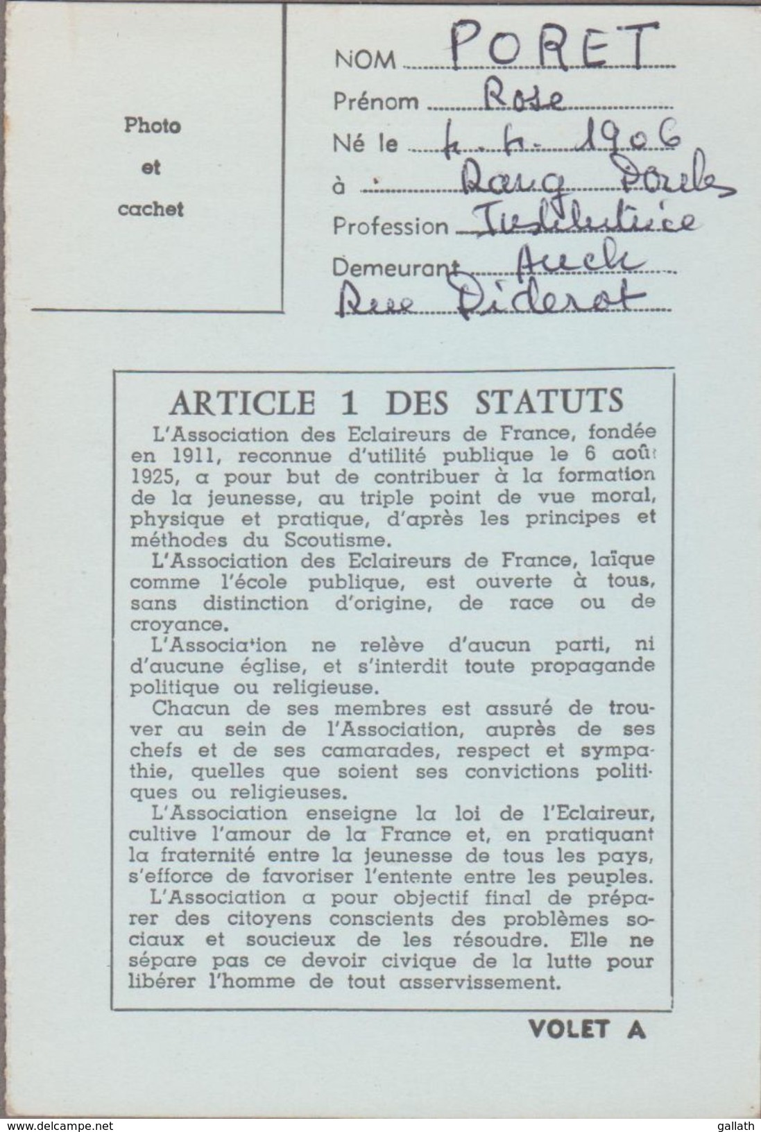 3 Cartes De RESPONSABLES 1958 à 1960 LES ECLAIREURS DE FRANCE (Scoutisme) - Other & Unclassified