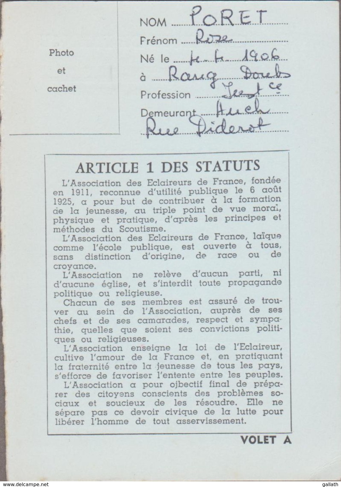 3 Cartes De RESPONSABLES 1958 à 1960 LES ECLAIREURS DE FRANCE (Scoutisme) - Other & Unclassified