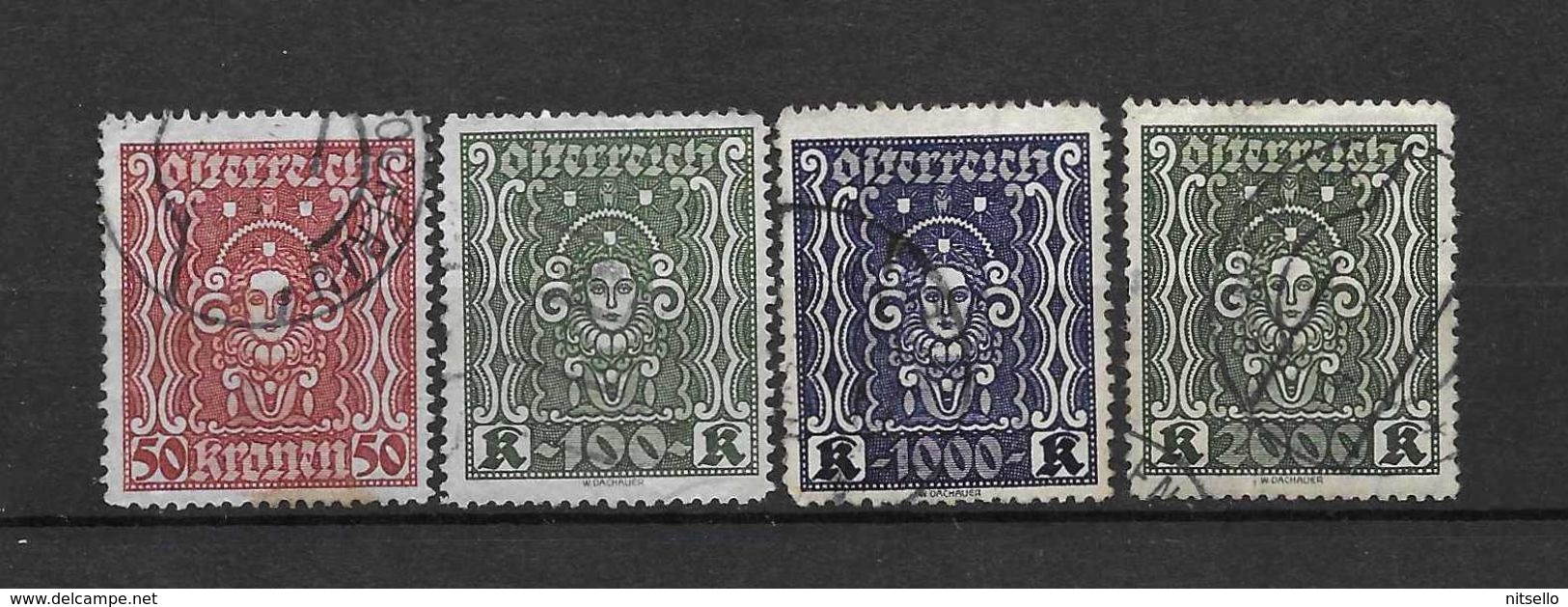 LOTE 1559  ///  AUSTRIA  1922   YVERT Nº: 284/285+288/289 - Used Stamps