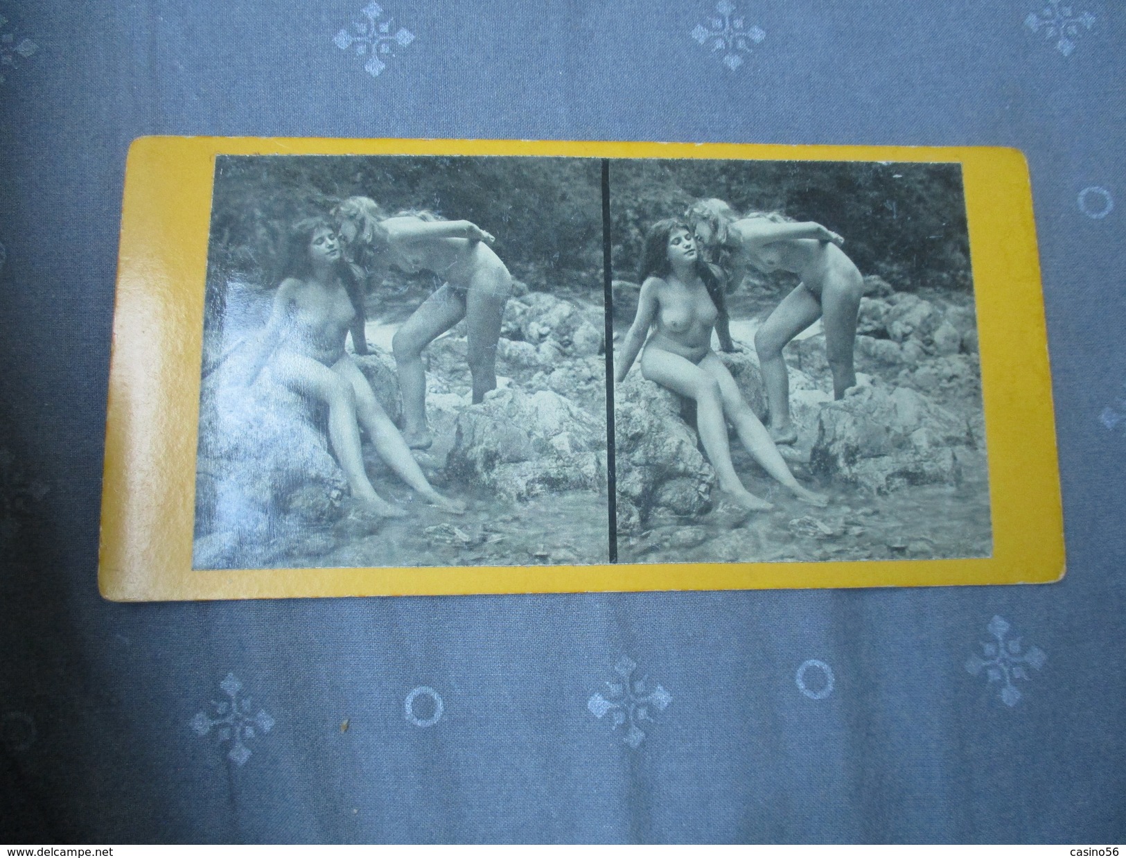 Vue Stereoscopique Nu  Nude Femme  Jeune Fille - Stereoscopic