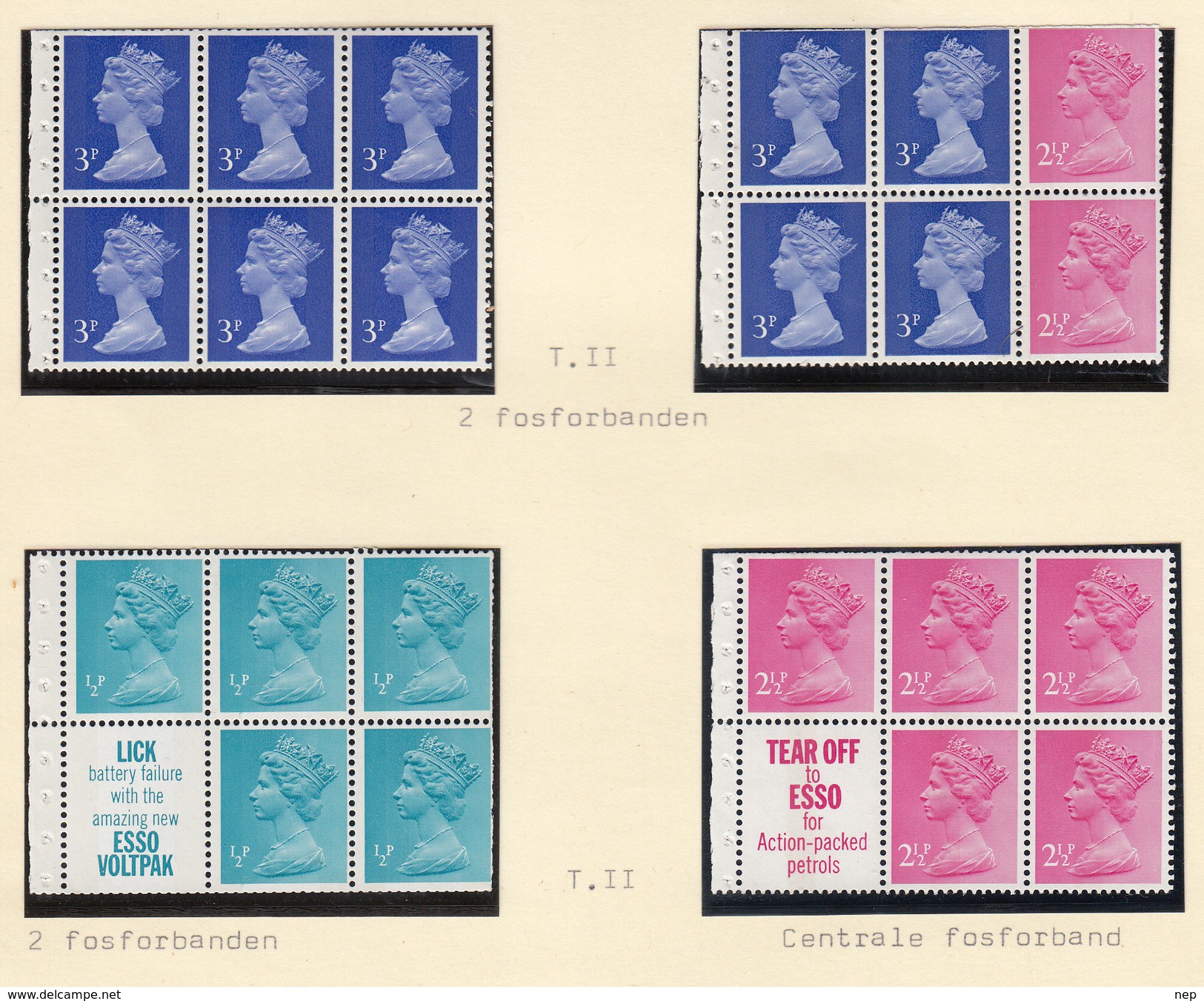 GROOT-BRITTANNIË - Michel - 1971 - Nr  561 C/R + 565 C/R + 566 C + 565 C ( H-Blatt 65 + 67 + 69 + 70) - MNH** - Carnets