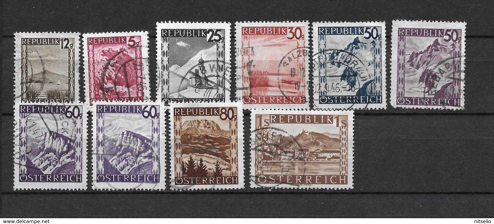 LOTE 1559 /// AUSTRIA 1945    YVERT Nº: SELLOS DE LA SERIE 600/632 - Usados