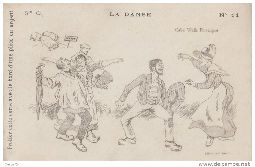 Folklore - Danse - Cake Walk Rustique - Costumes Cochons - Calendrier 1904 Le Kabiline - Danses