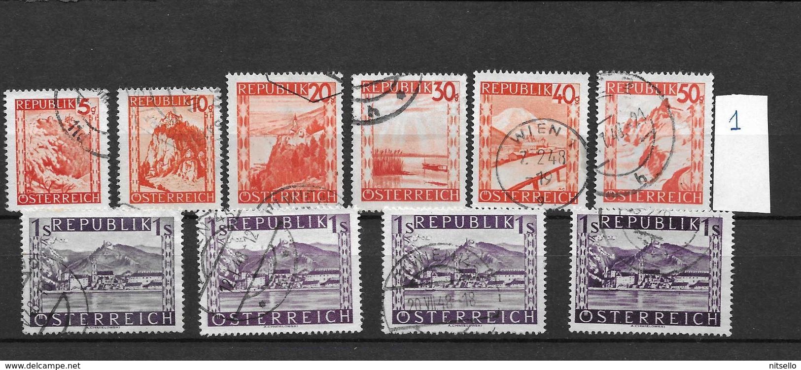 LOTE 1560 /// AUSTRIA 1945    YVERT Nº: SELLOS DE LA SERIE 697/711 - Gebraucht