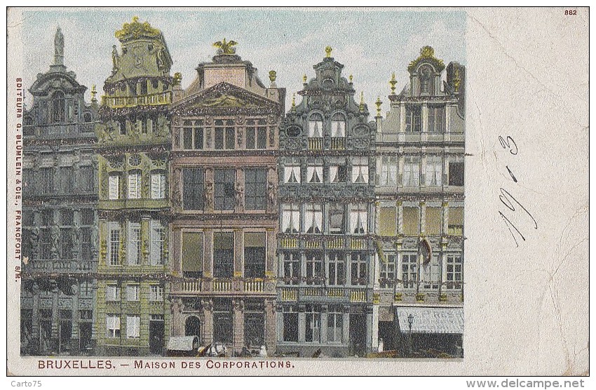 Belgique - Bruxelles - Maison Des Corporations - 1903 - Paillettes - Editeurs Blümlein Et Cie Francfort S/M - Monumenti, Edifici