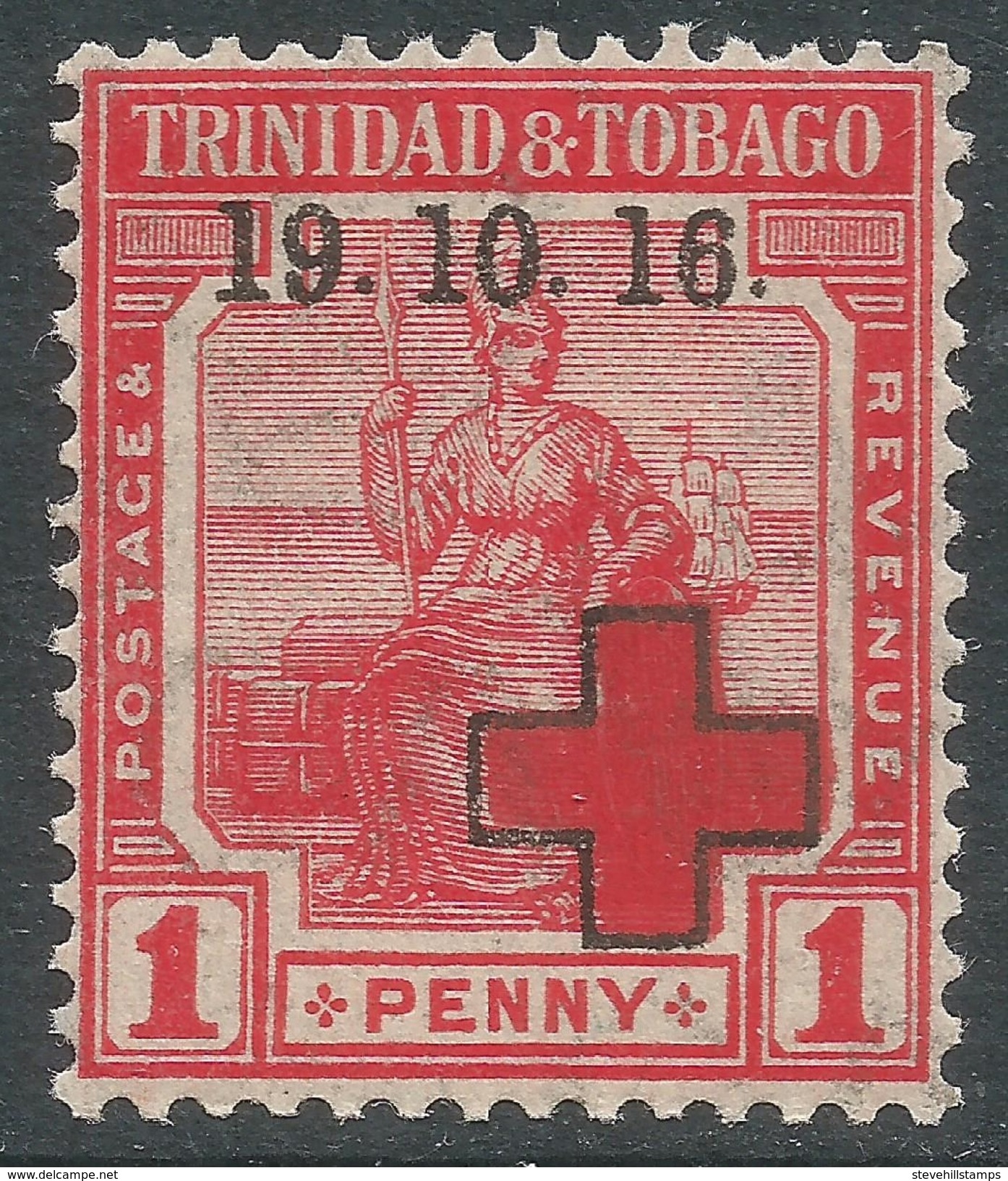 Trinidad & Tobago. 1916 War Tax. 1d MNH SG 175 - Trinidad & Tobago (...-1961)