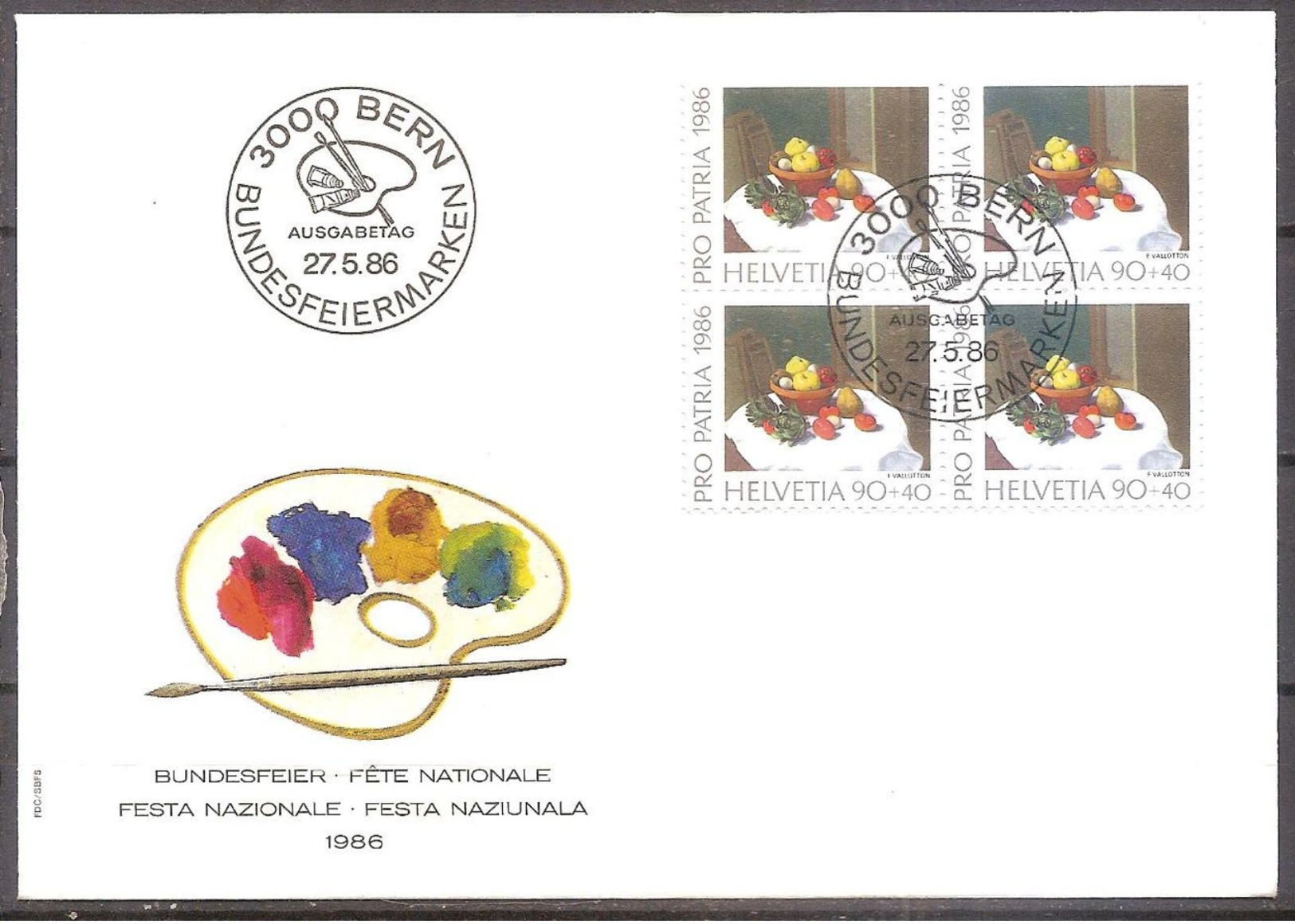 SUISSE,FDC,1986. - FDC