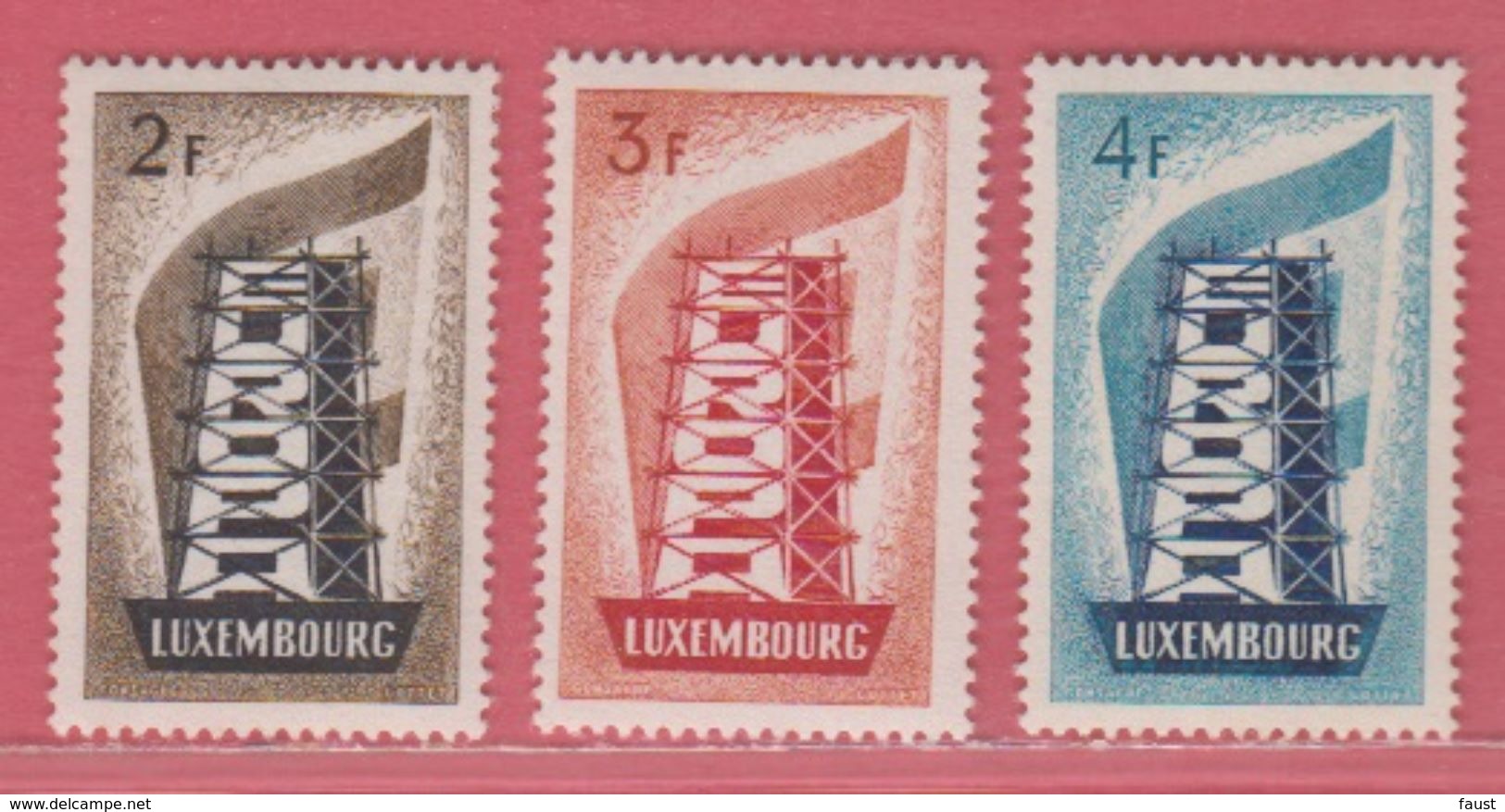 1956** Luxembourg (sans Charn., MNH, Postfrish)  Yv 514/6  Mi 555/7 - 1956