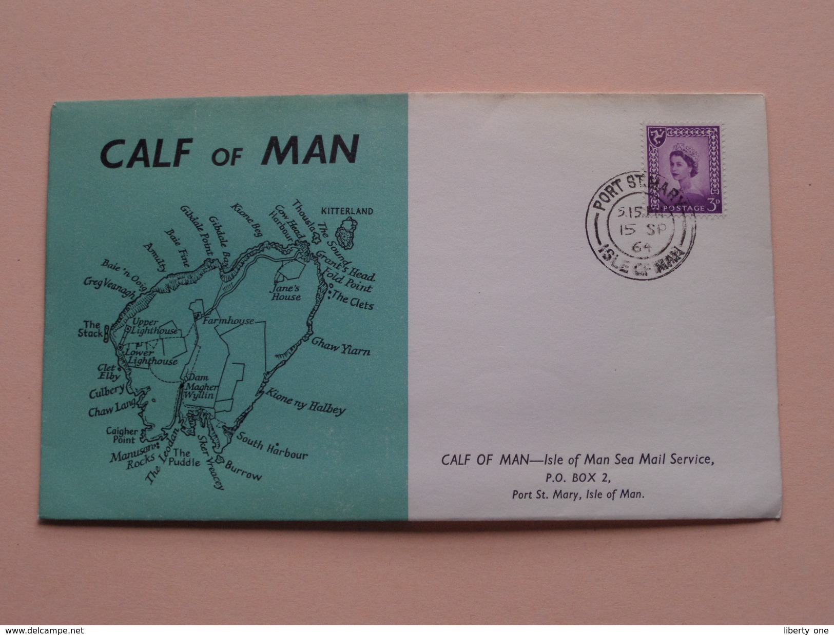 CALF Of MAN Isle Of Man Sea Mail Service ( FDC ) 1964 ( See Photo's ) ! - Man (Ile De)