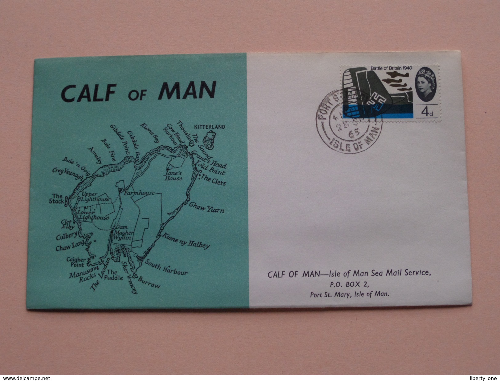 CALF Of MAN Isle Of Man Sea Mail Service ( FDC ) 1965 ( See Photo's ) ! - Man (Ile De)