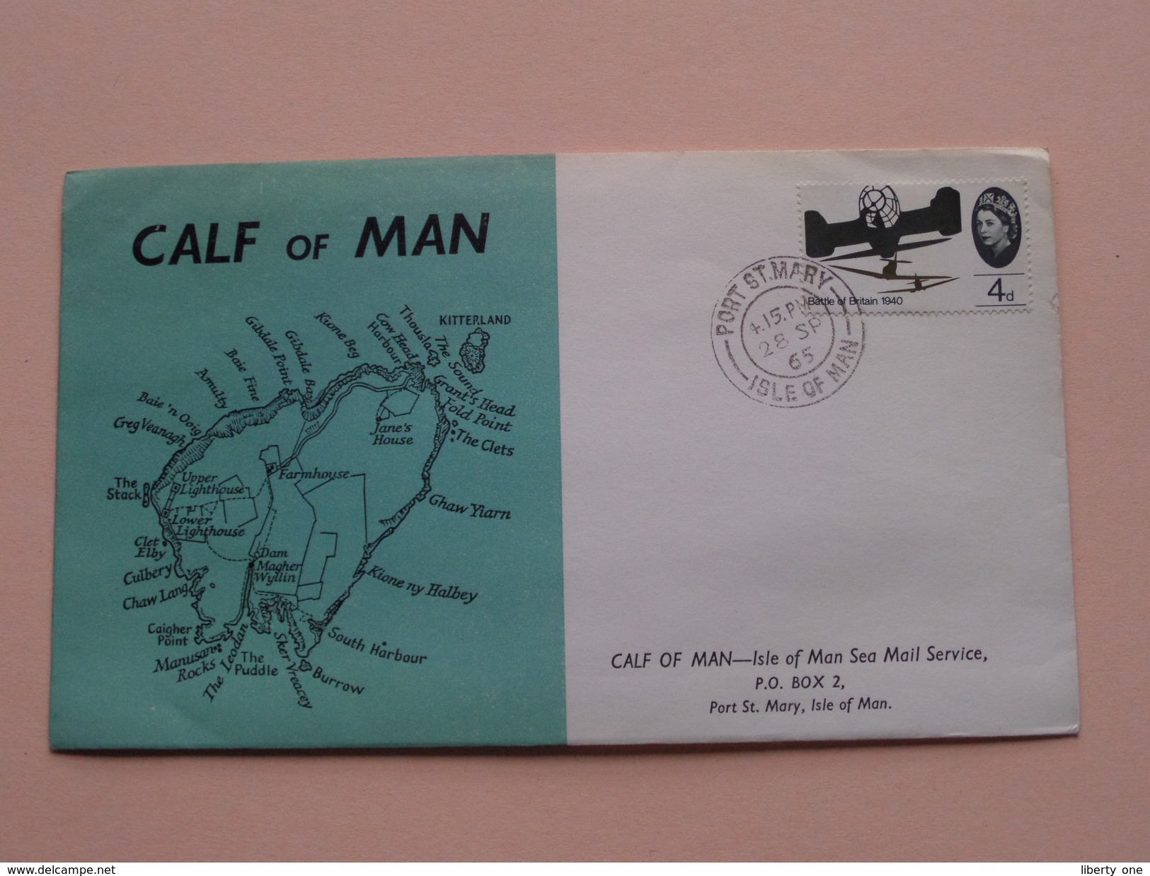 CALF Of MAN Isle Of Man Sea Mail Service ( FDC ) 1965 ( See Photo's ) ! - Man (Ile De)