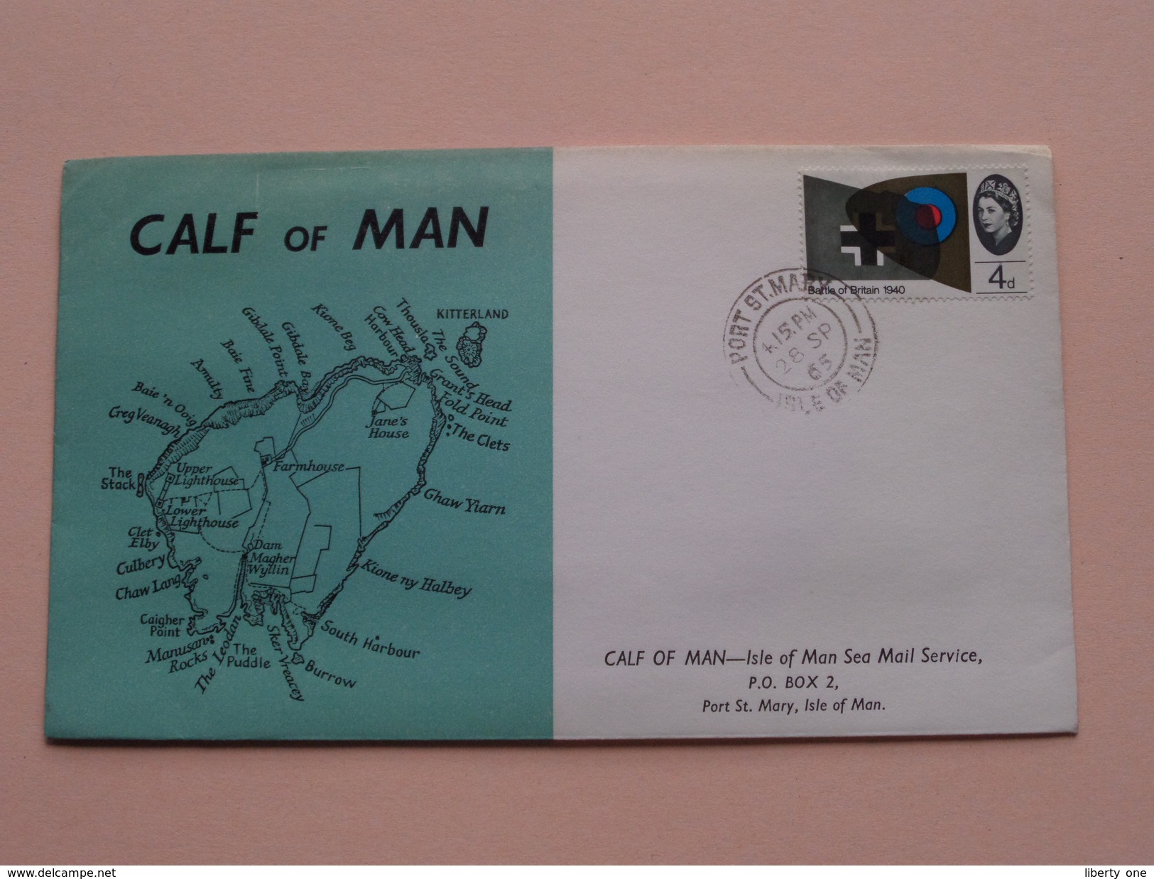 CALF Of MAN Isle Of Man Sea Mail Service ( FDC ) 1965 ( See Photo's ) ! - Man (Ile De)