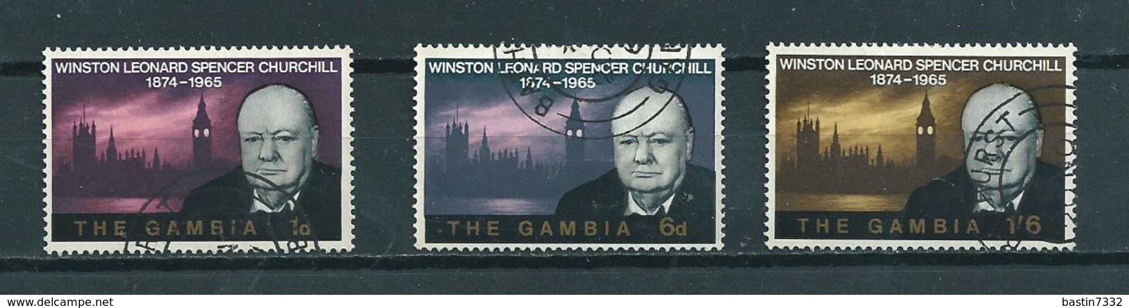 1966 Gambia Complete Set Winston Churchill Used/gebruikt/oblitere - Gambia (1965-...)