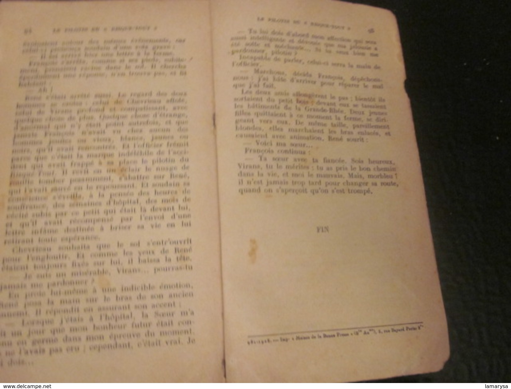 édition 1928- Mini Livret N°11 de Mauclère Collection BAYARD PARIS 5 rue BAYARD Le PILOTIN DU "RISQUETOUT" 97 pages 75c