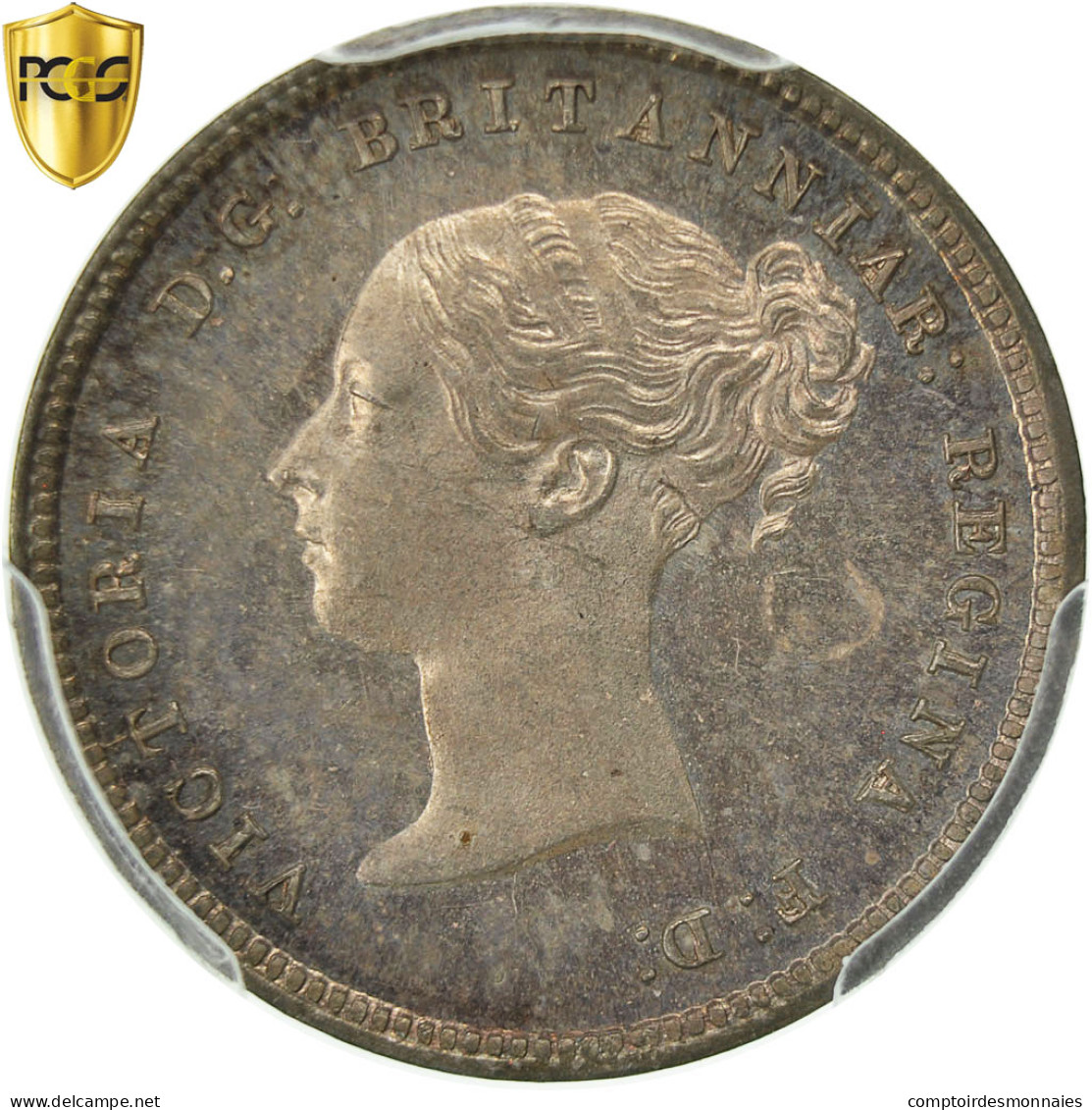 Grande-Bretagne, Victoria, 4 Pence, Maundy, 1871, Argent, PCGS, PL65 - G. 4 Pence/ Groat