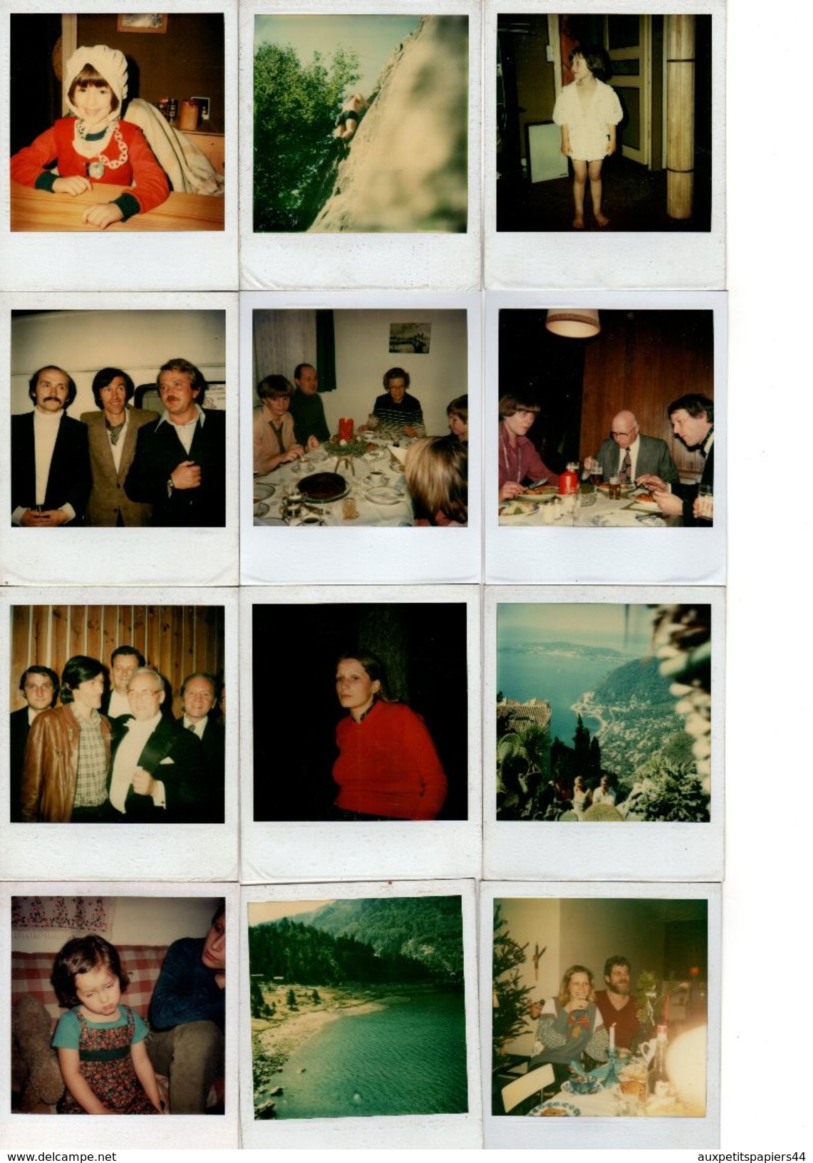 Lot de 130 Photos Couleur Polaroids Originales, Personnes, lieux, divers thèmes 1970/80