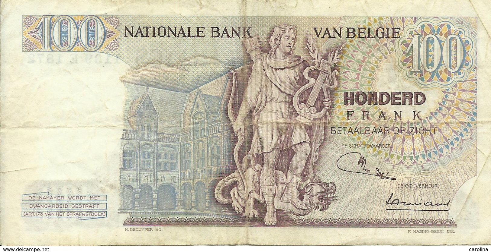 BELGIQUE - 100 FRANCS - 1970 - 1139 E 1872 - SEE PHOTOS - NICE PRICE - 100 Francs