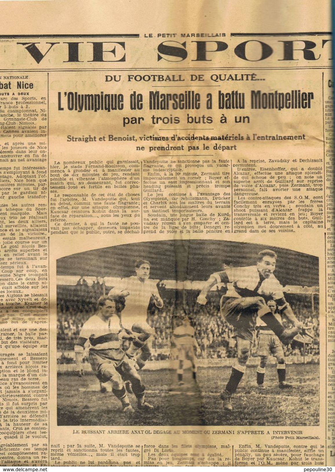 ** JOURNAL ** LE PETIT MARSEILLAIS ** 2ème ÉDITION DU ** LUNDI 02 AVRIL 1934 ** - Le Petit Marseillais