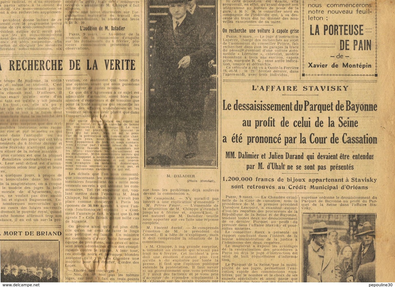 ** JOURNAL ** LE PETIT MARSEILLAIS ** 2ème ÉDITION DU ** SAMEDI 10 MARS 1934 ** - Le Petit Marseillais