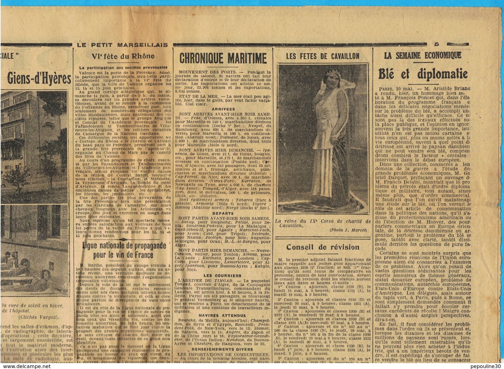 ** JOURNAL ** LE PETIT MARSEILLAIS ** 2ème ÉDITION DU ** LUNDI 11 MAI 1931 ** - Le Petit Marseillais