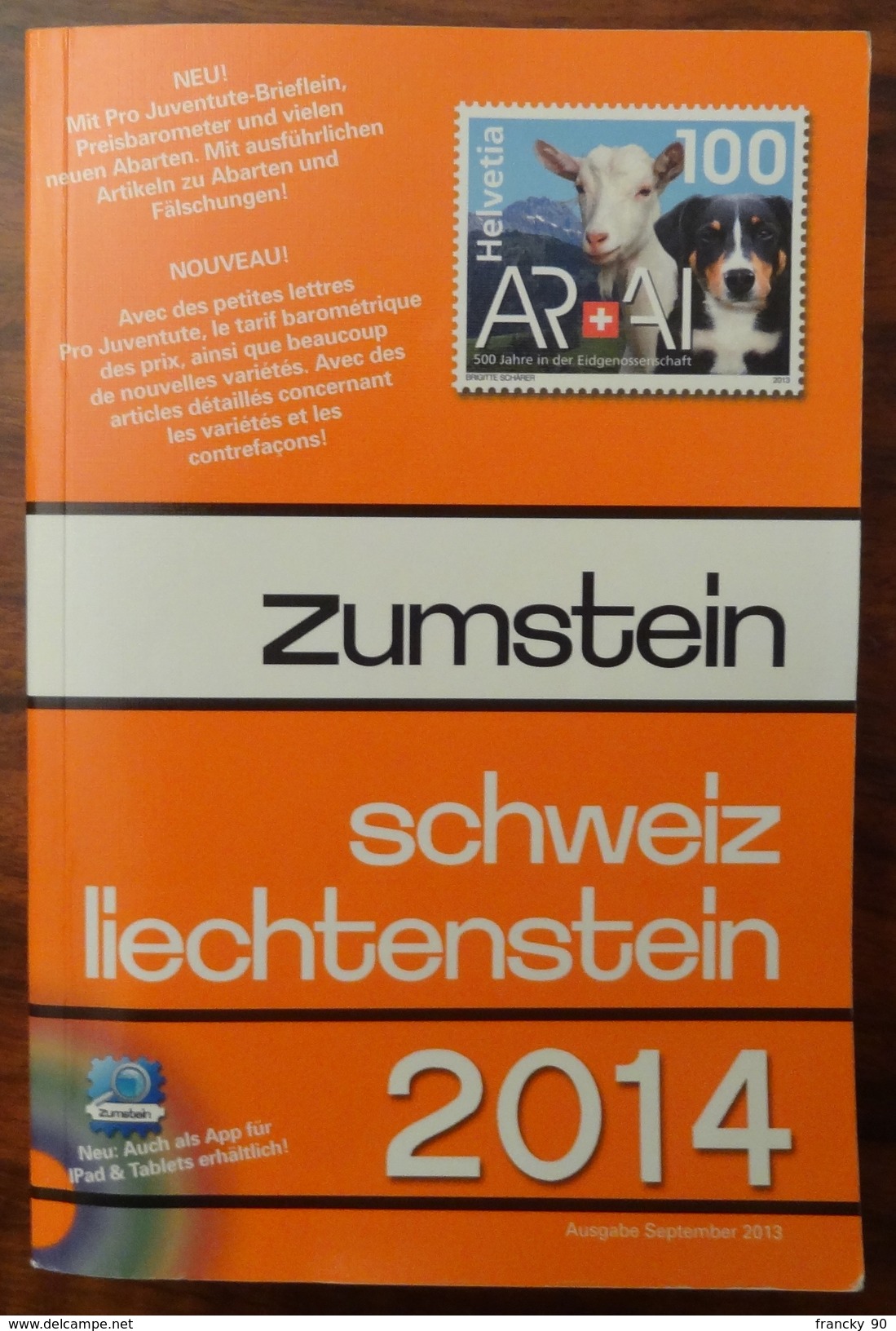 Catalogue Zumstein Schweiz/Liechtenstein 2014 - Switzerland