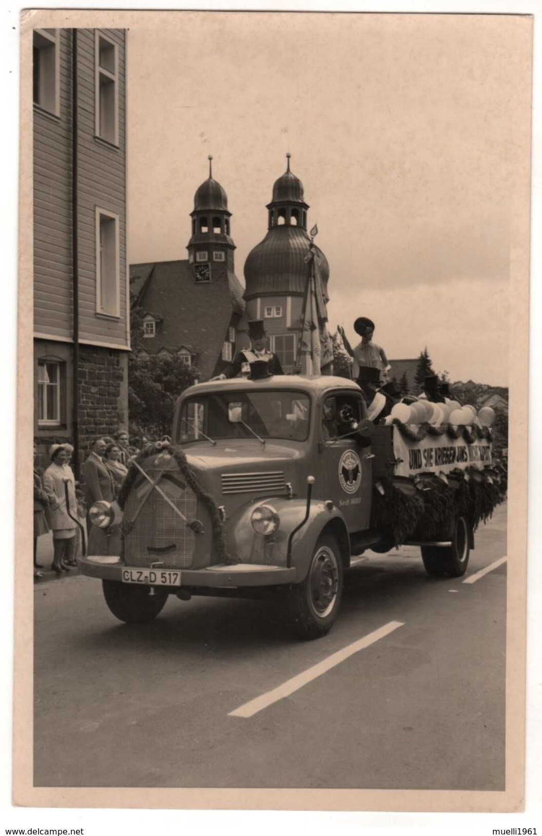 Nr.+ 76,  FOTO Im AK-Format, Clausthal-Zellerfeld, Umzug, 50er Jahre - Clausthal-Zellerfeld