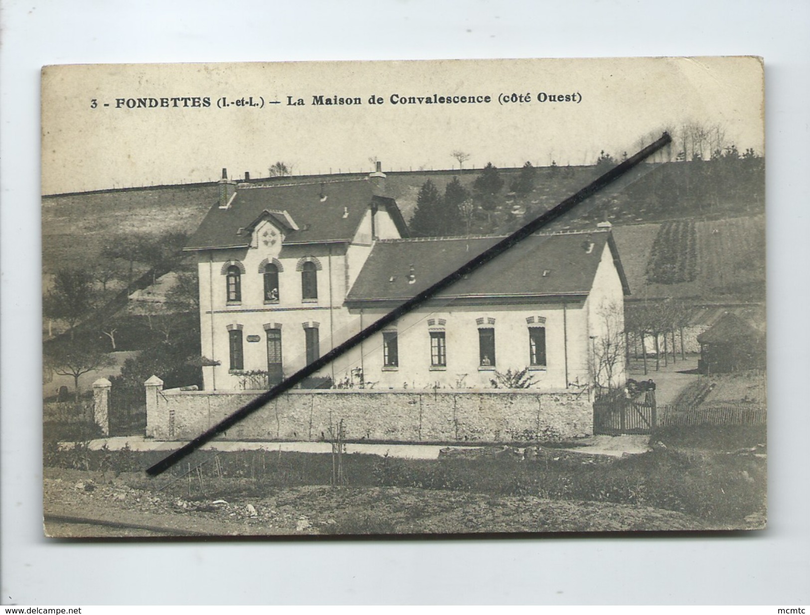 CPA  Rétrécit , Abîmée  - Fondettes -(I.-et-L.) -  La Maison De Convalescence   (côté Ouest) - Fondettes