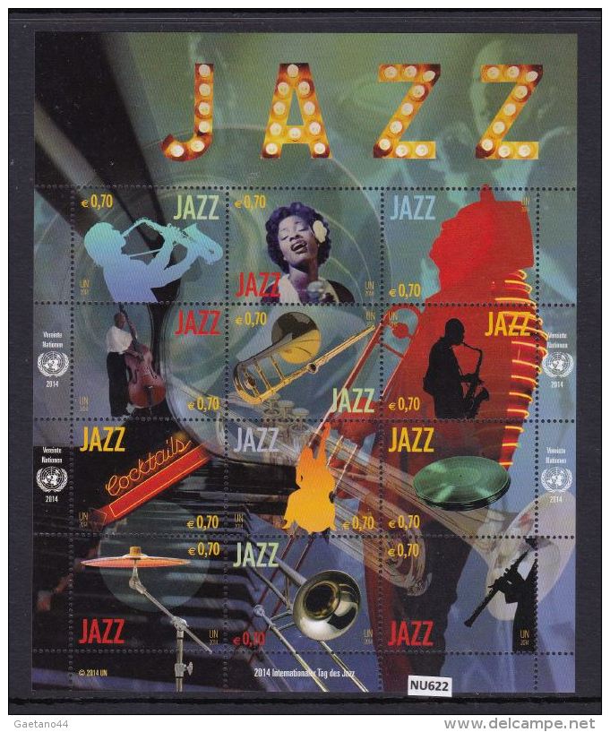 ONU VIENNA 2014:  Foglietto BF54 MNH/**  "Giornata Internazionale Del Jazz". - Blocchi & Foglietti