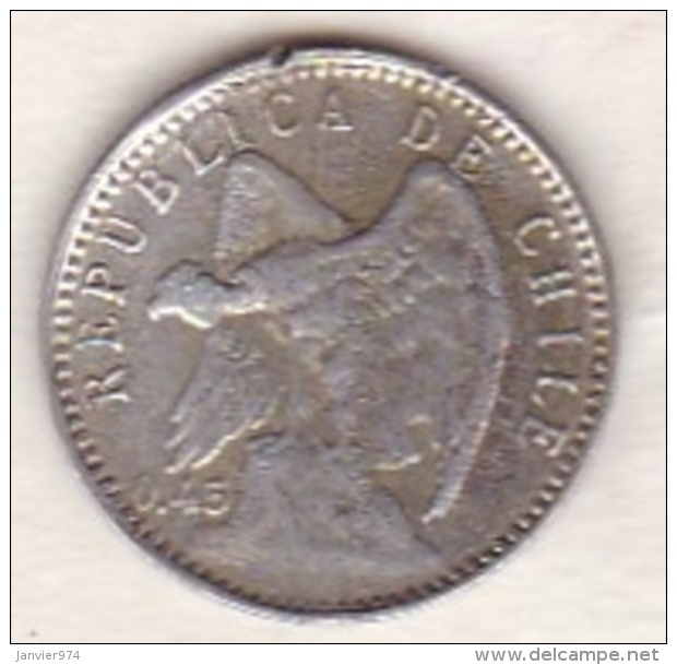 Chile . 5 Centavos 1919 . Argent. KM# 155.2a - Chili