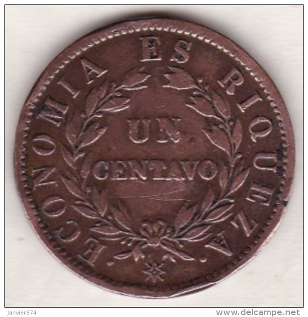 Chile. 1 Centavo 1853 . Copper. KM# 127 - Chile