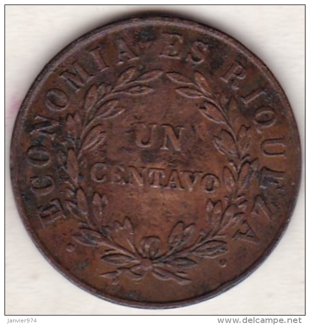 Chile. 1 Centavo 1851 . Copper. KM# 119 - Chili