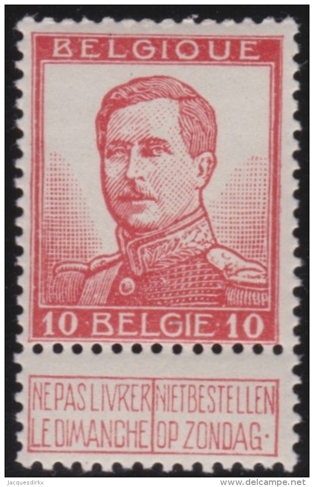 Belgie   .           OBP     .    118       .       **      .    Postfris      .   /   .   Neuf  ** - 1912 Pellens