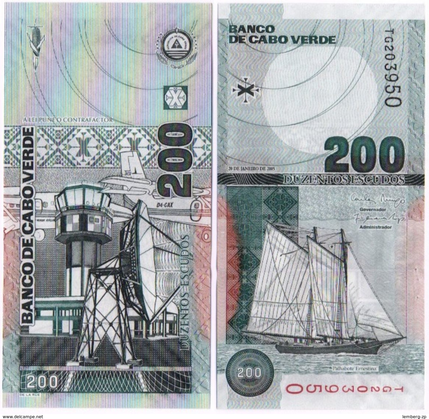 Cape Verde / Cabo Verde - 200 Escudos 2005 UNC Lemberg-Zp - Cape Verde