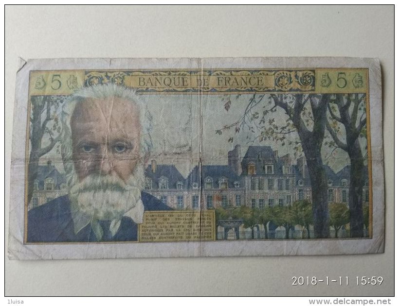 5 Francs 1959 - 5 NF 1959-1965 ''Victor Hugo''