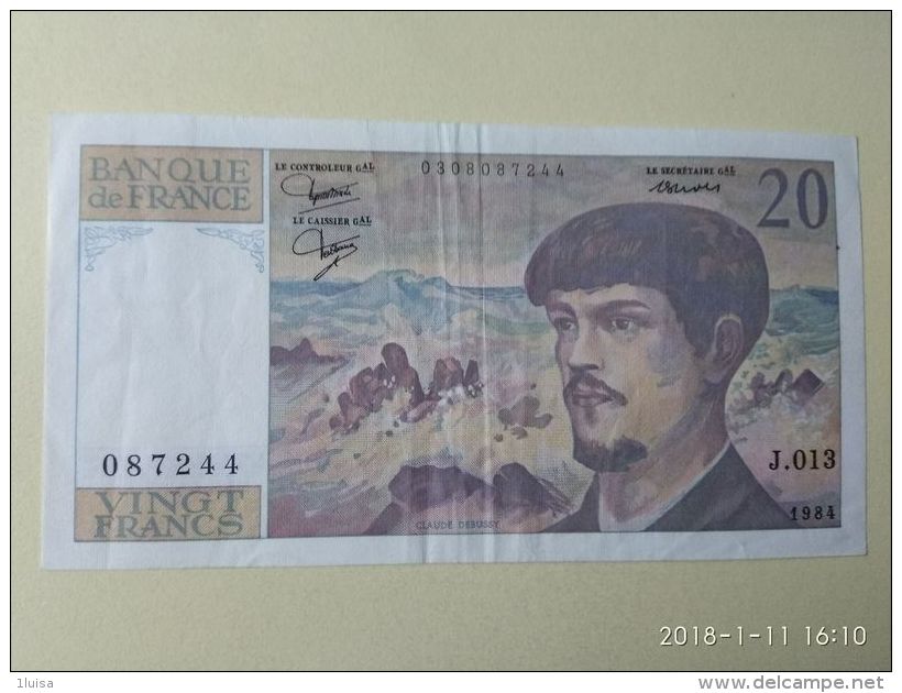 20 Francs 1997 - 20 F 1980-1997 ''Debussy''