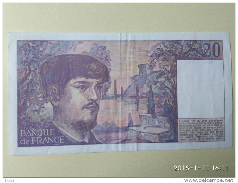 20 Francs 1997 - 20 F 1980-1997 ''Debussy''