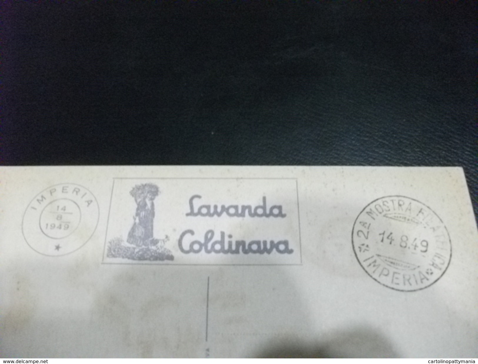 STORIA POSTALE FRANCOBOLLO COMMEMORATIVO ERP ITALIA 2° MOSTRA FILATELICA IMPERIA LIGURIA 1949 CARTA GEOGRAFICA - Manifestazioni