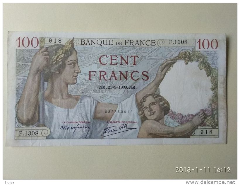 100 1939 - 1955-1959 Aufdrucke Neue Francs