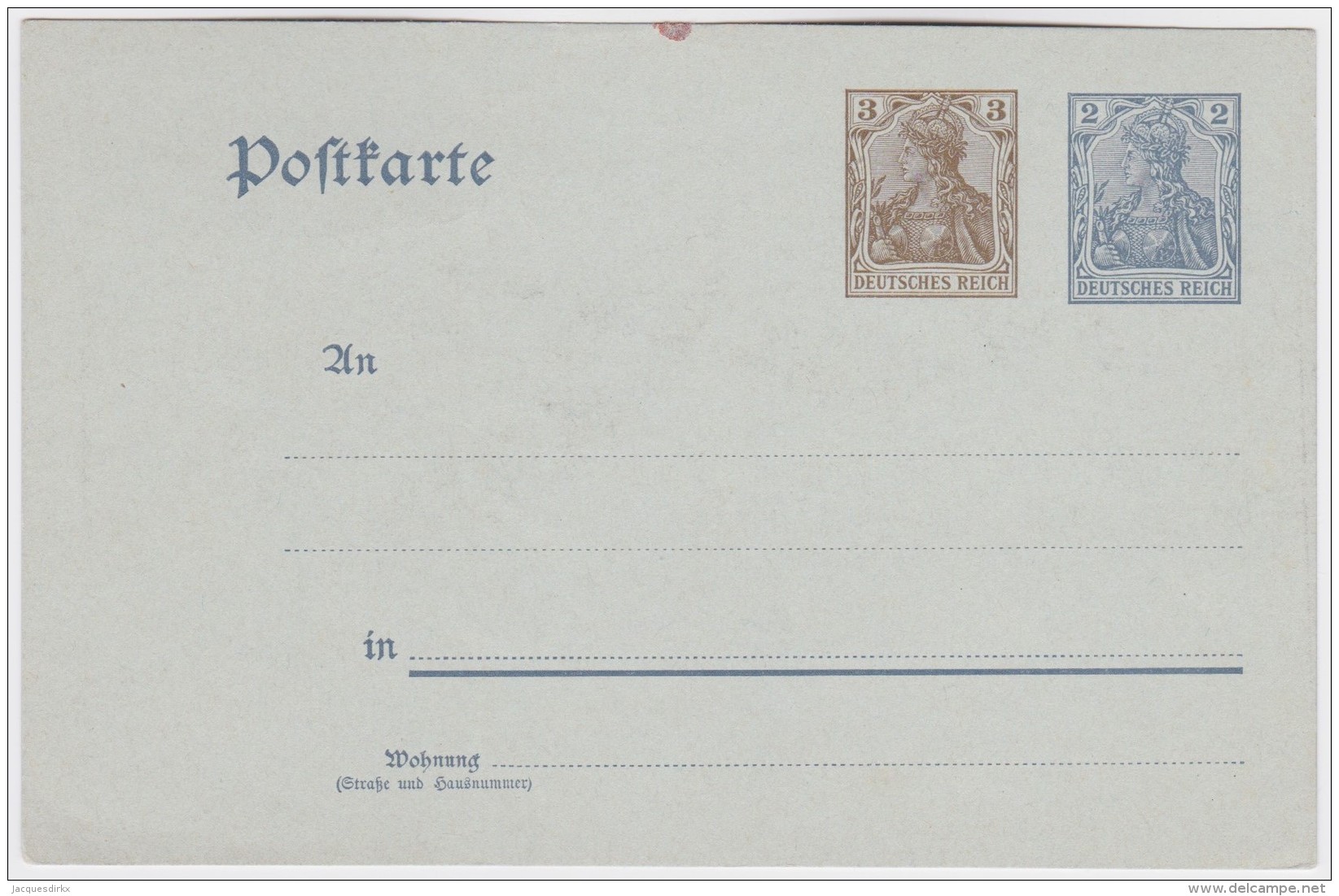 Deutsches  Reich    .   Michel    .     Postkarte      .     **     .     Postfrisch  .   /   .   MNH - Ungebraucht