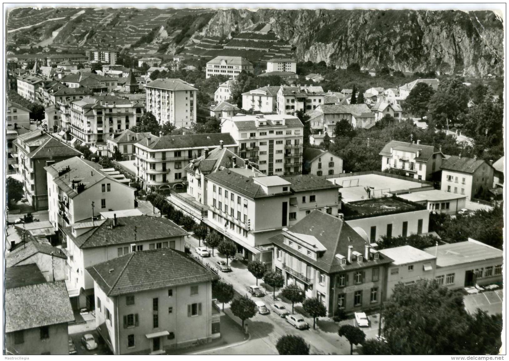 SVIZZERA  SUISSE  VS  MARTIGNY  En Avion Au Dessus De..  Panorama - Martigny